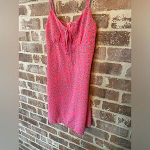 Floerns Women’s Summer Floral Cherry Print A-Line Cami Dress - Hot Pink (Size M)